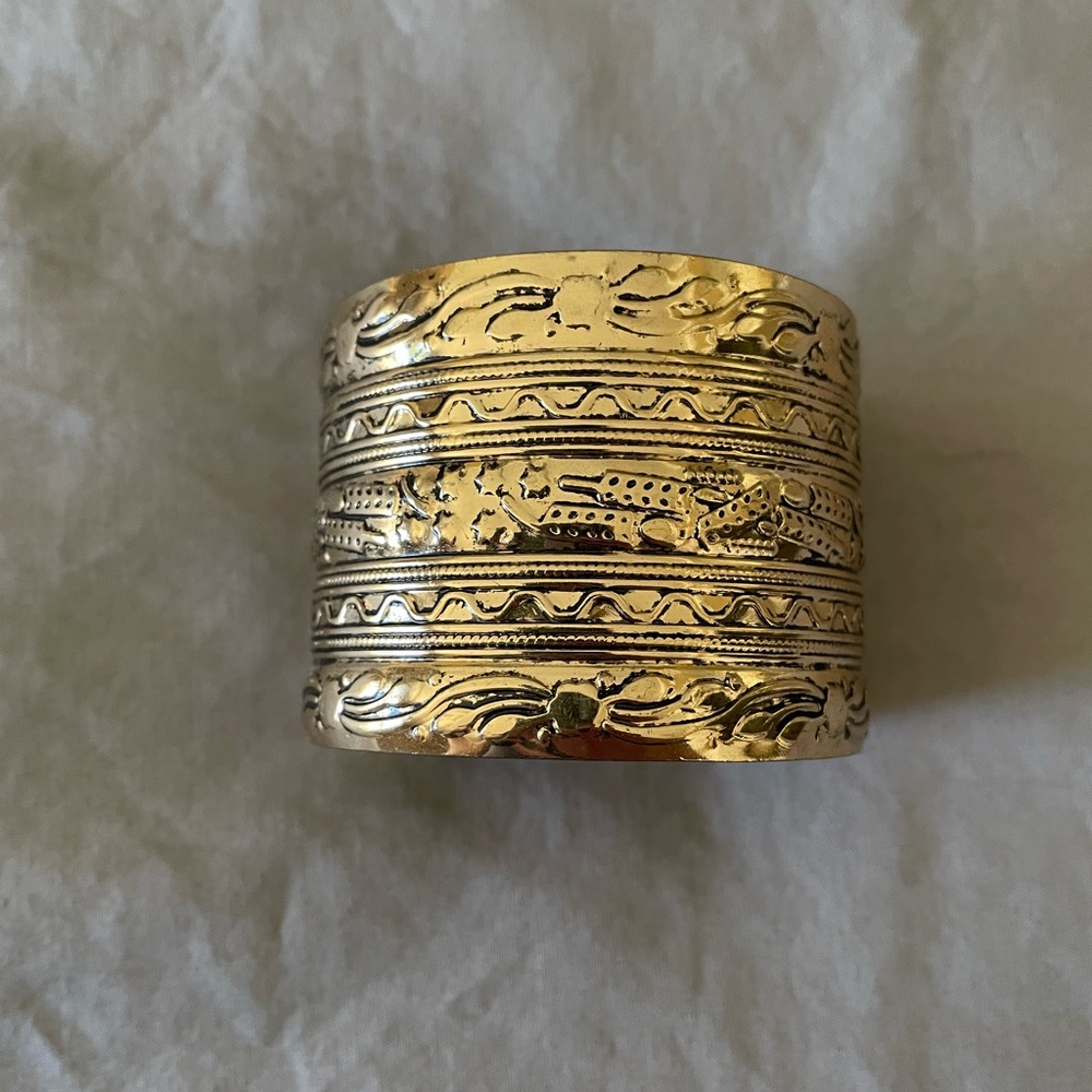 Adjustable gold cuff